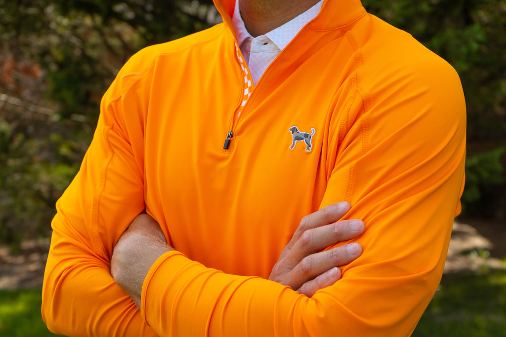 Orange Bluetick Sport Pullover