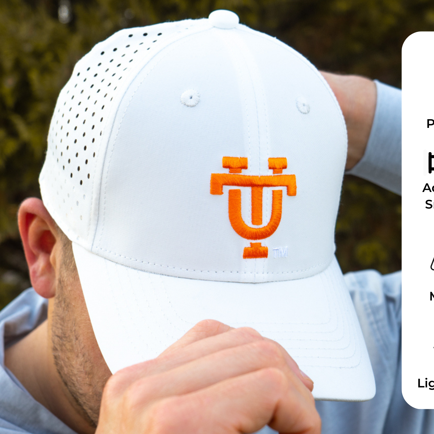 White UT Performance Hat