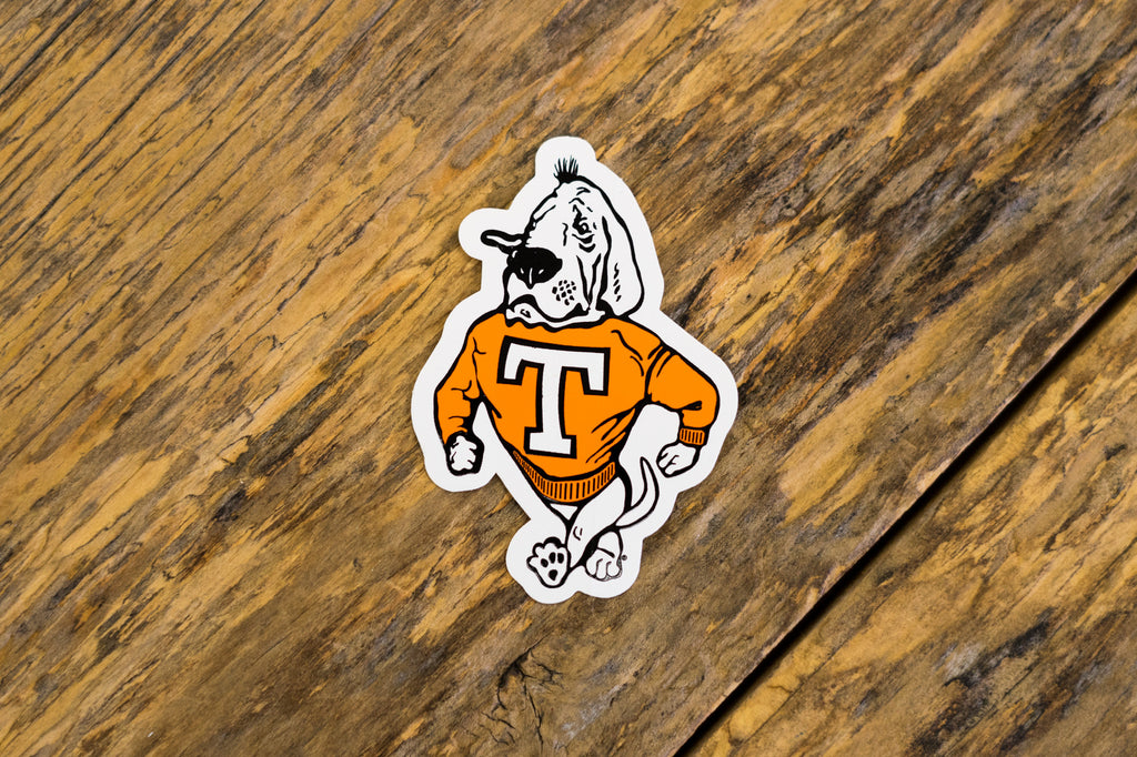 University of Tennessee Licensed Decal Stickers on Wood. Smokey Dog Decal.