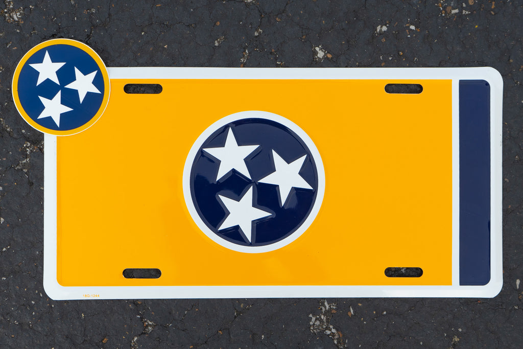 Gold Tennessee State Flag License Plates