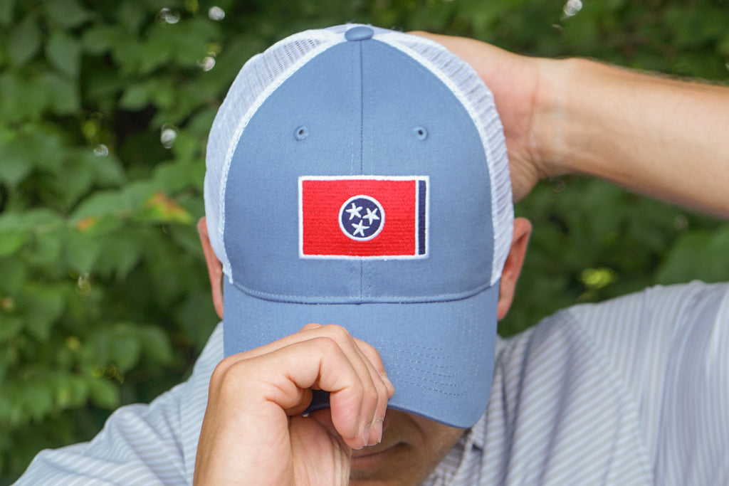 Blue Tennessee Flag Promesh Hat