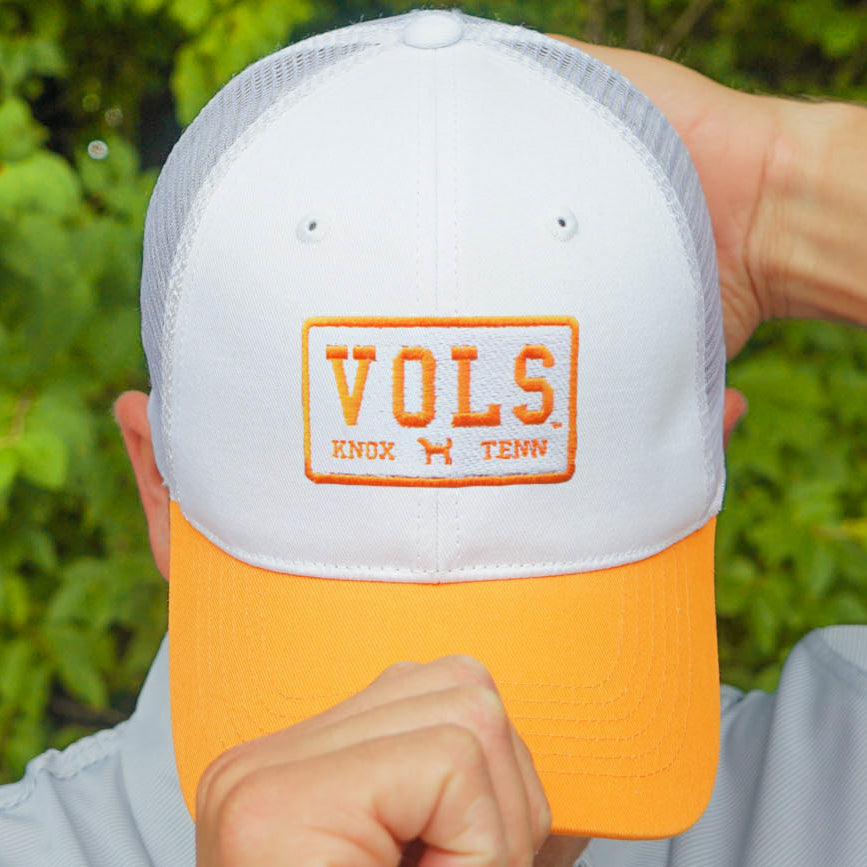 White/Orange Vols Retro Patch Promesh Hat
