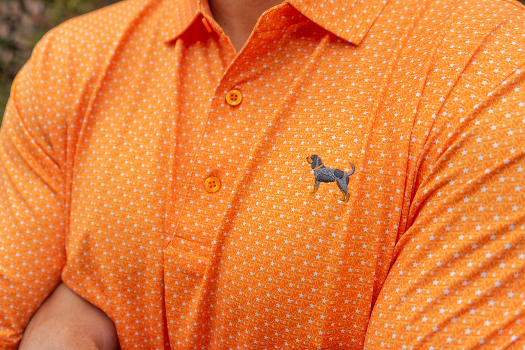 Orange All Star Vols Bluetick Polo