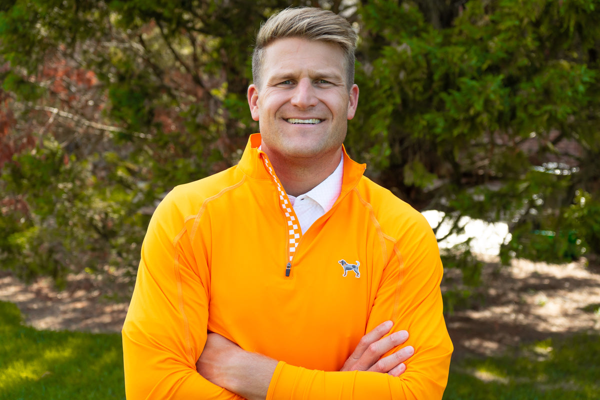 Orange Bluetick Sport Pullover