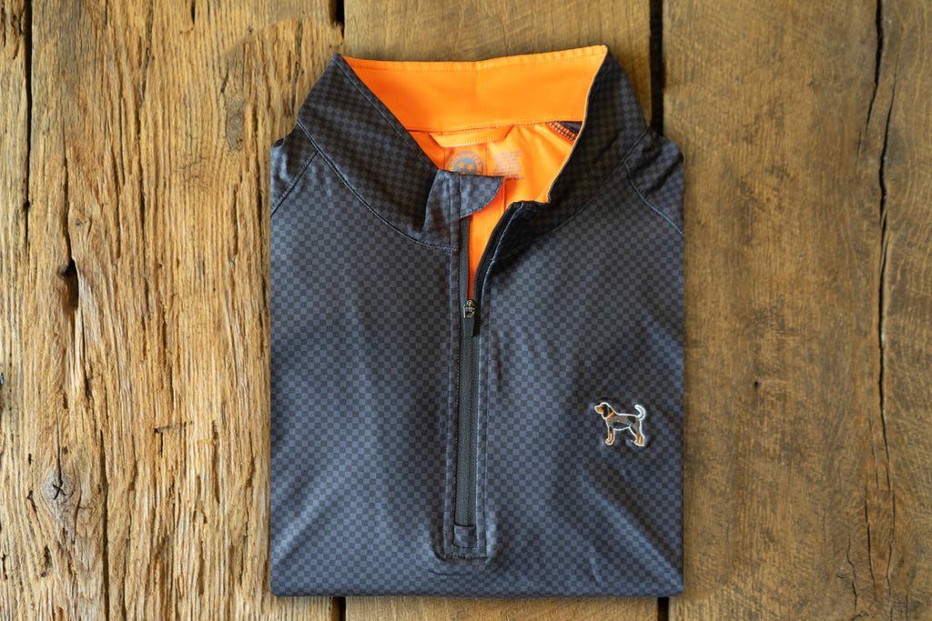 Charcoal Bluetick Checkerboard Club Pullover