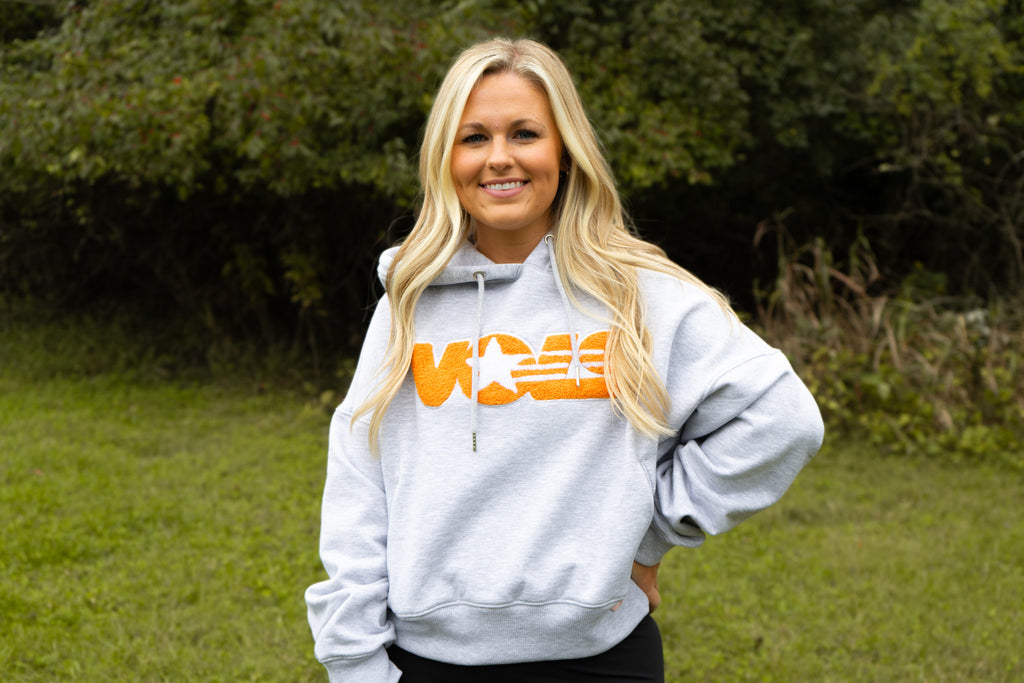 Star Vols Chenille Cropped Hoodie