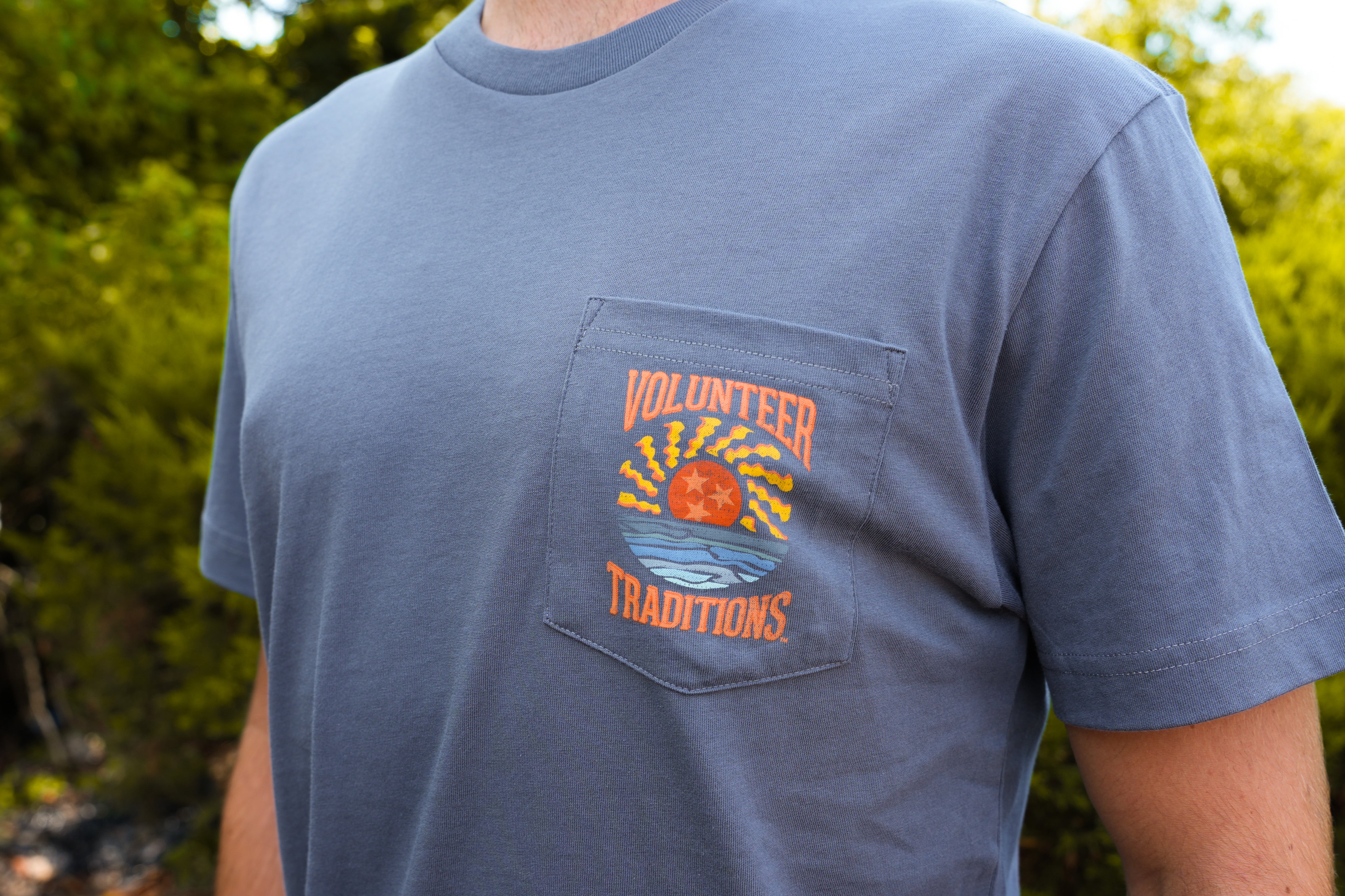 Original Tristar Tennessee Lake Pocket Tee Shirts by Volunteer 