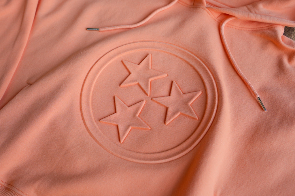 Tristar Embossed Cropped Hoodie