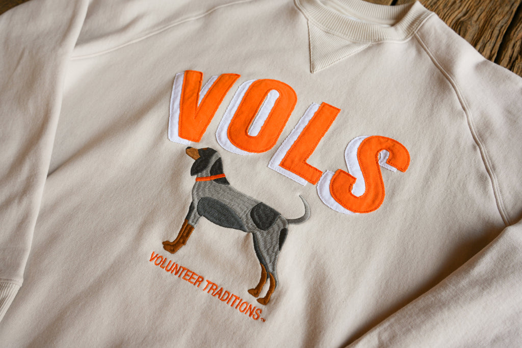 Bluetick Vols Applique Crewnecks
