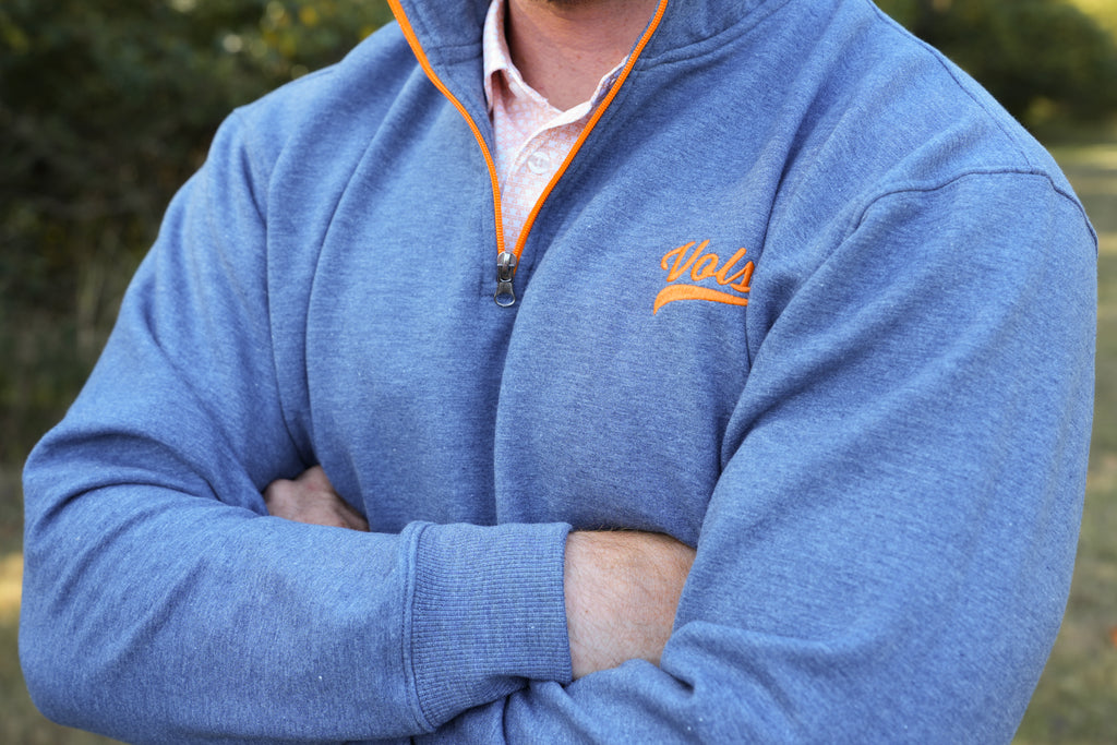 Script Vols Quarter Zip Pullovers - Volunteer Traditions