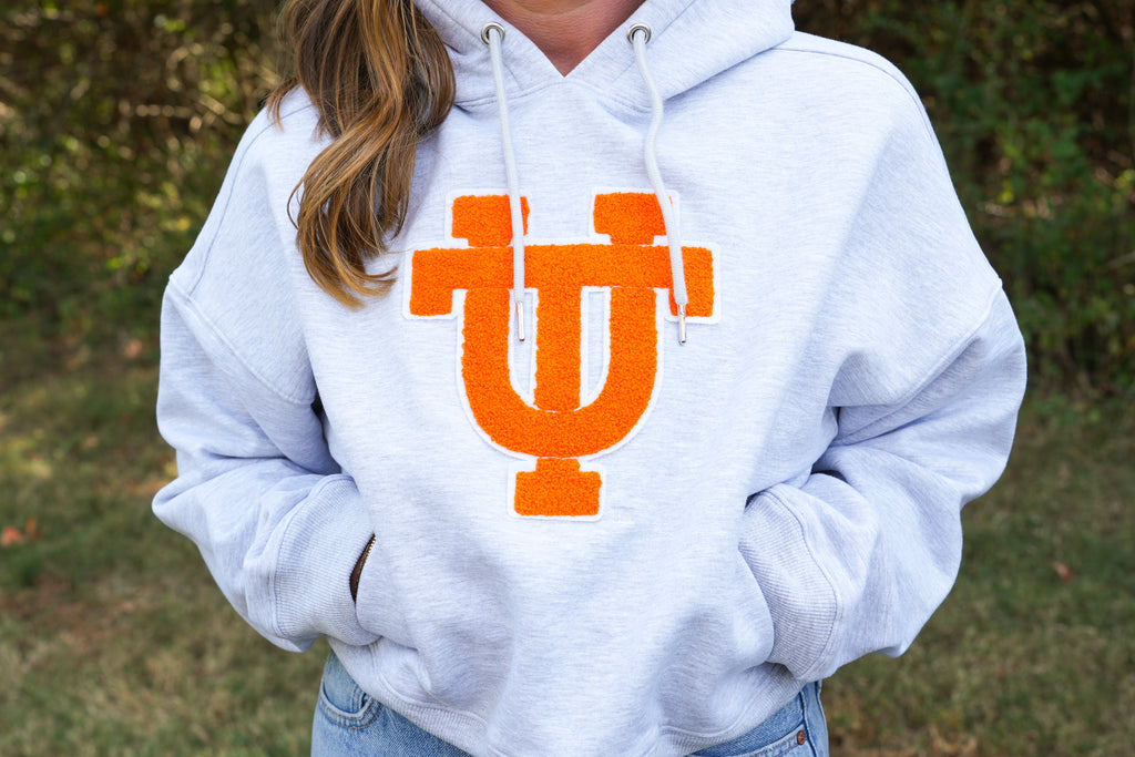 UT Chenille Cropped Hoodie