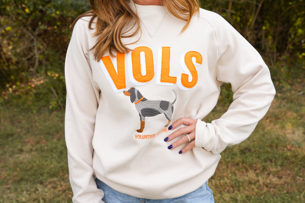 Bluetick Vols Applique Crewnecks