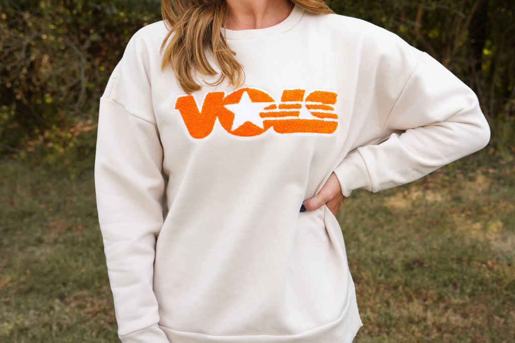 Star Vols Chenille Relaxed Crew