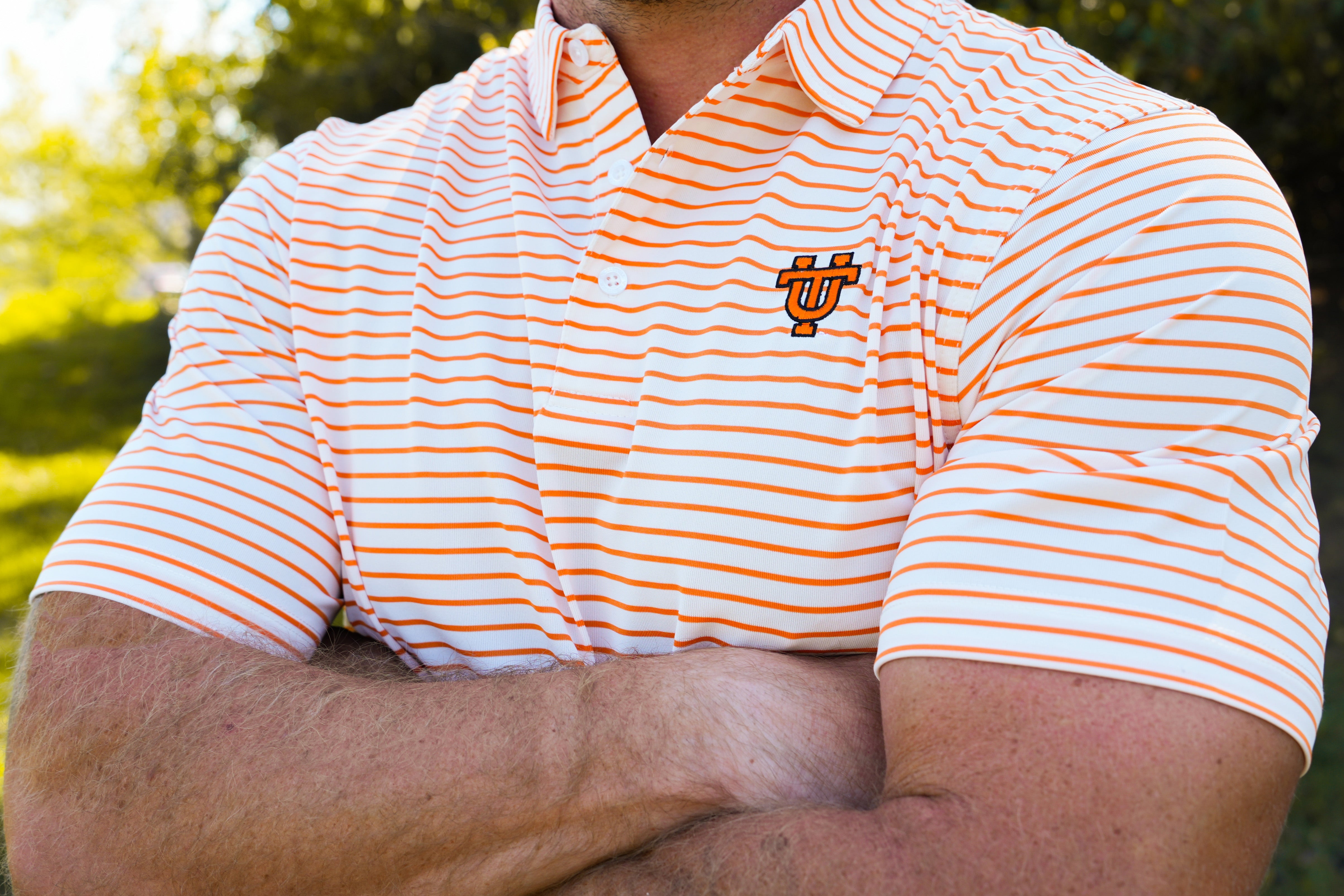 University of Tennessee Interlocking UT Reese Stripe Polo