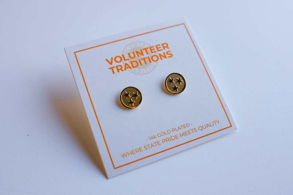 Tristar Studded Earrings