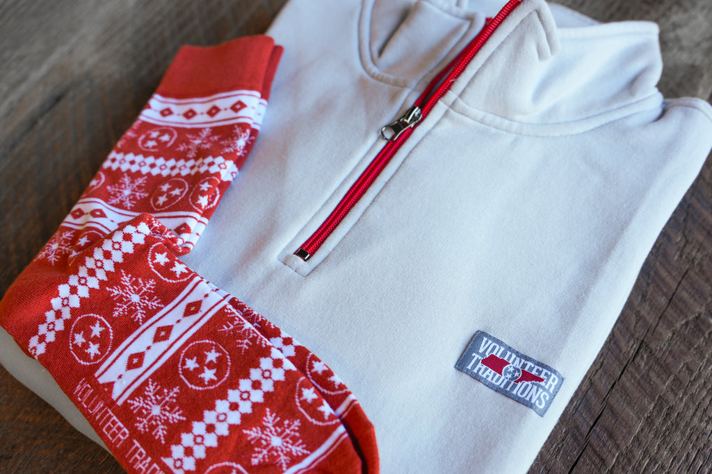 TN State Label 1/4 Zip Pullovers + Sock Bundle