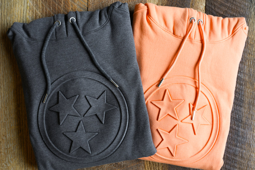 Tristar Embossed Cropped Hoodie
