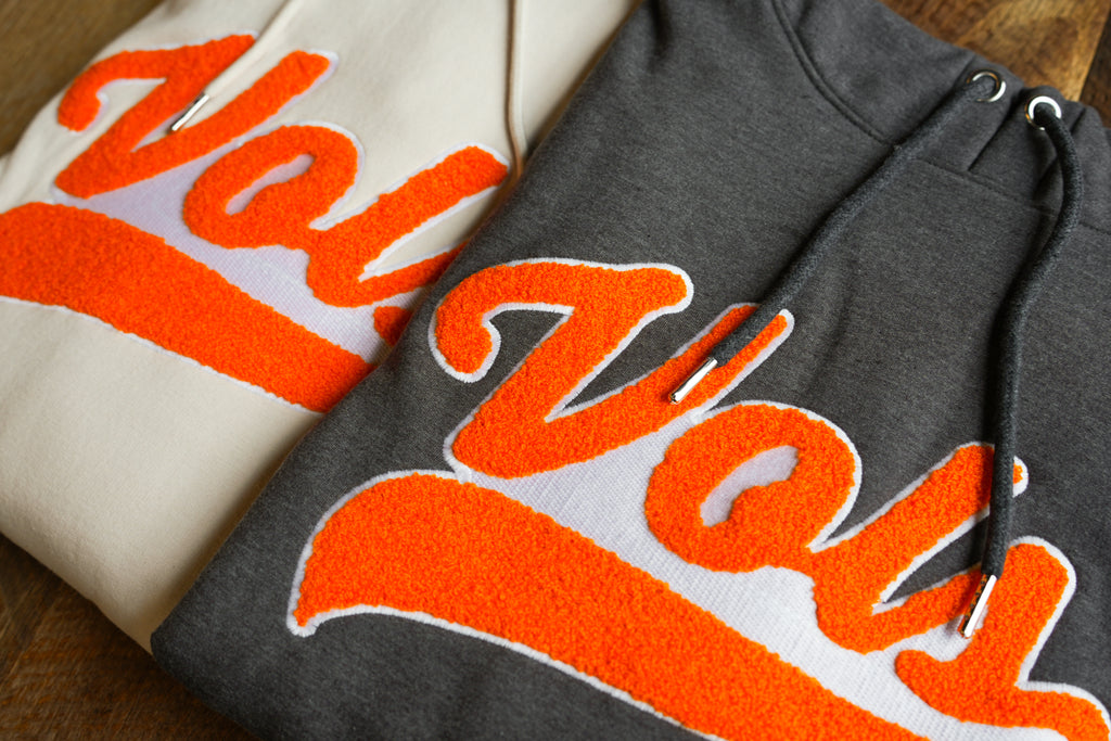 Script Vols Chenille Cropped Hoodie + Earrings Bundle