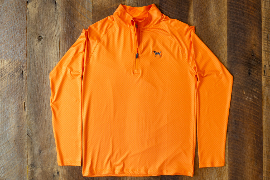 Orange Bluetick Checkerboard Club Pullover