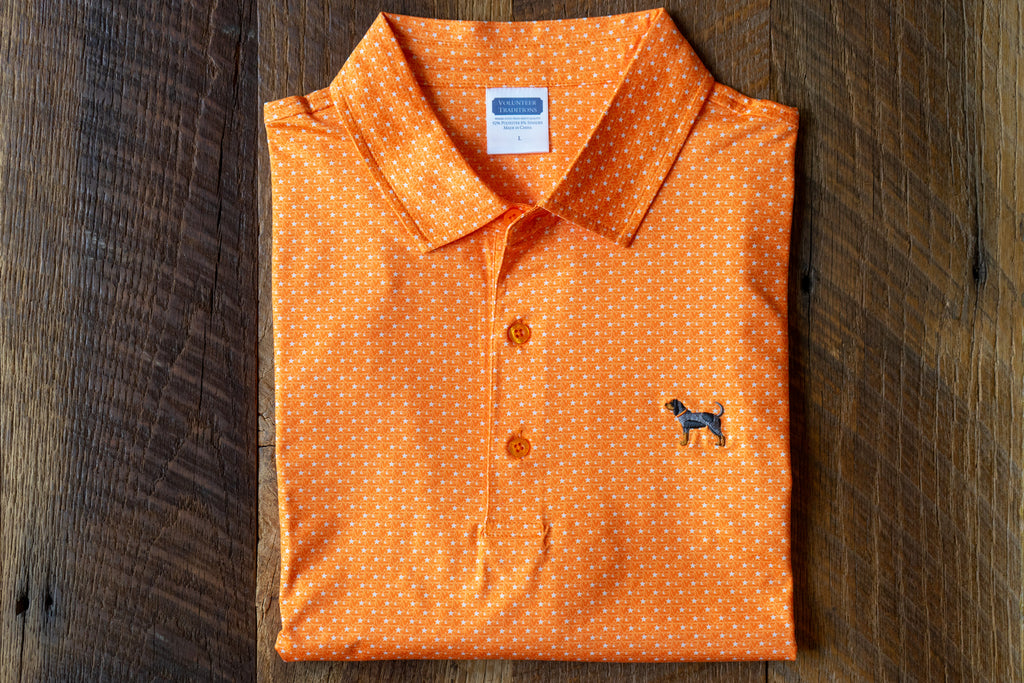 Orange All Star Vols Bluetick Polo