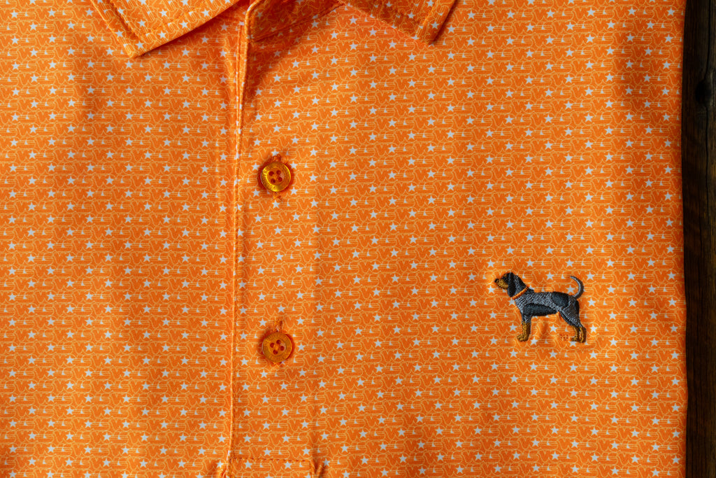 Orange All Star Vols Bluetick Polo