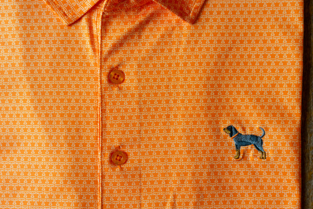 Orange All Power T Bluetick Polo