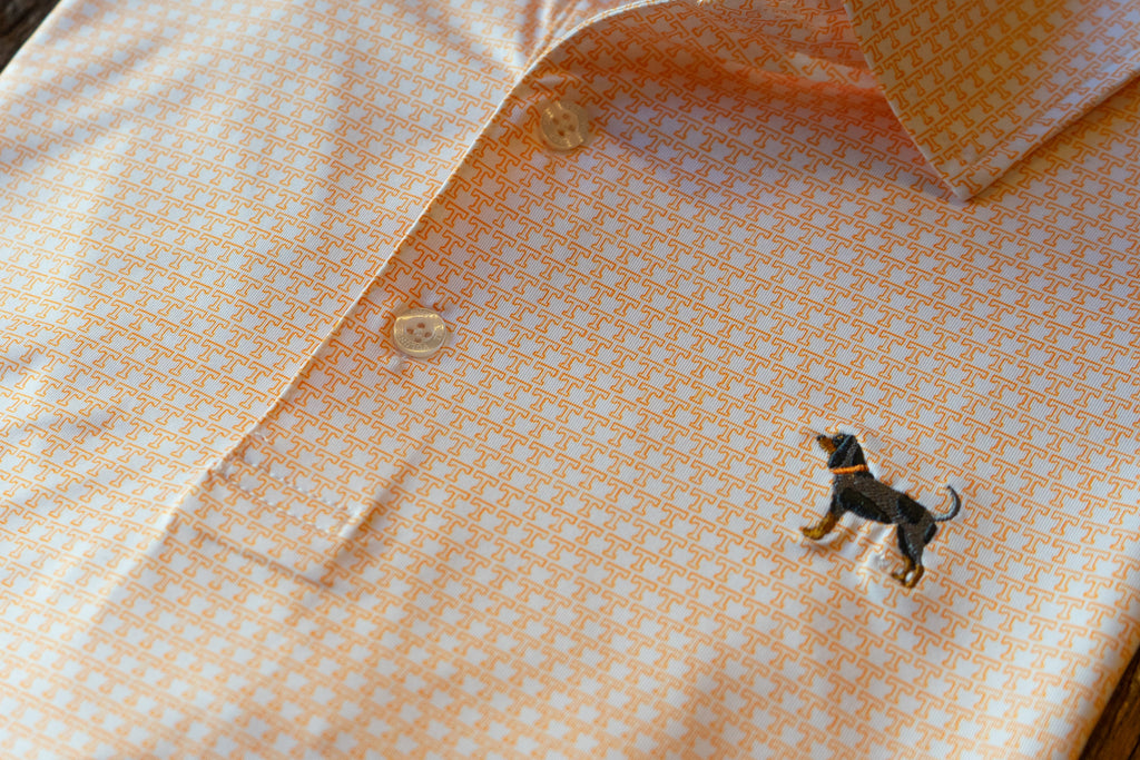 White All Power T Bluetick Polo