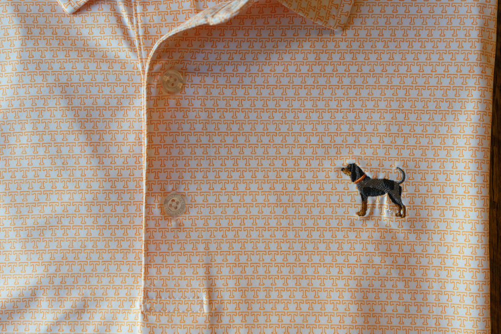 White All Power T Bluetick Polo