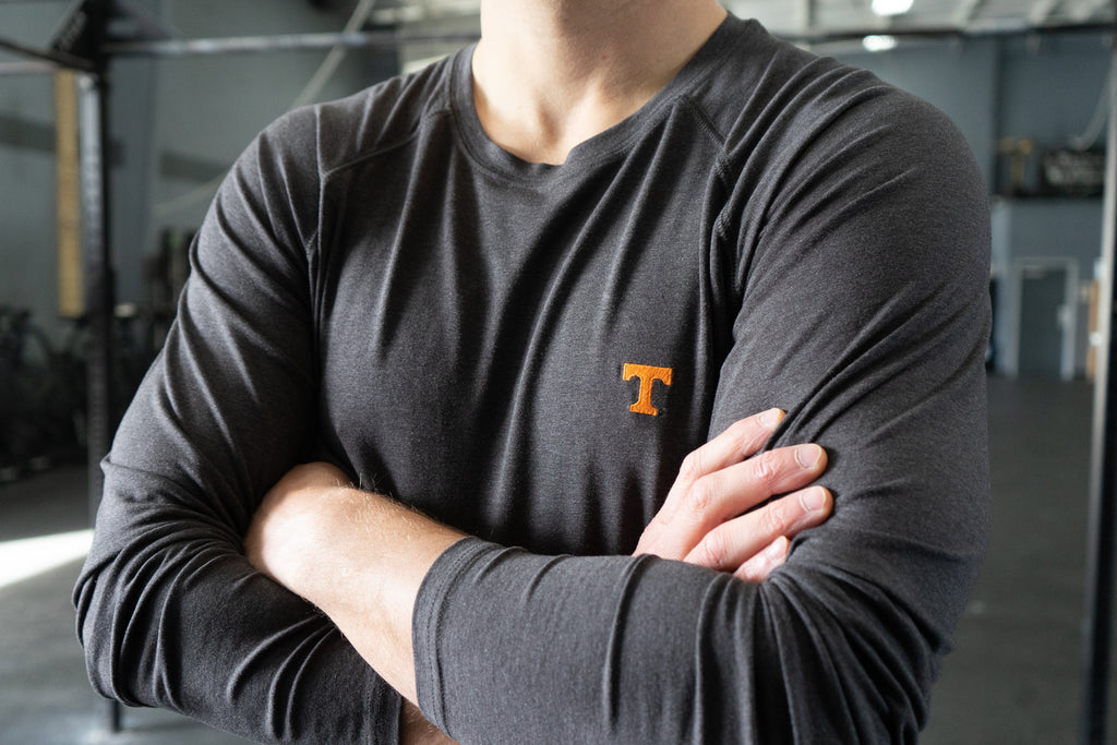 Charcoal Power T Long Sleeve Active Tee