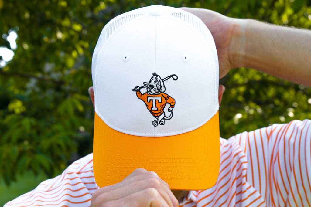 Golfin' Smokey White/Orange Promesh Hat