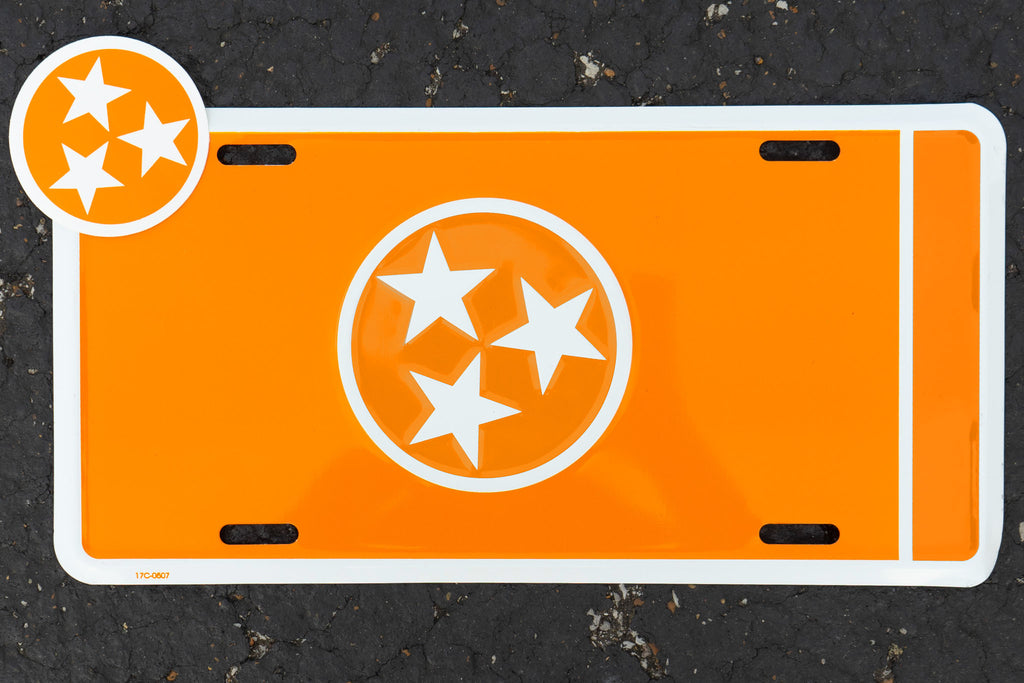 Tn Plate Sticker Tennessee State Flag Aluminum License Plates by Volunteer Traditions
