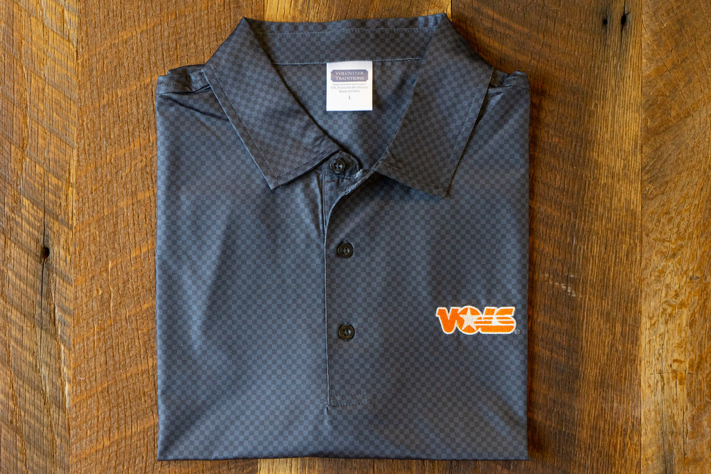 Star Vols Charcoal Checkerboard Polo