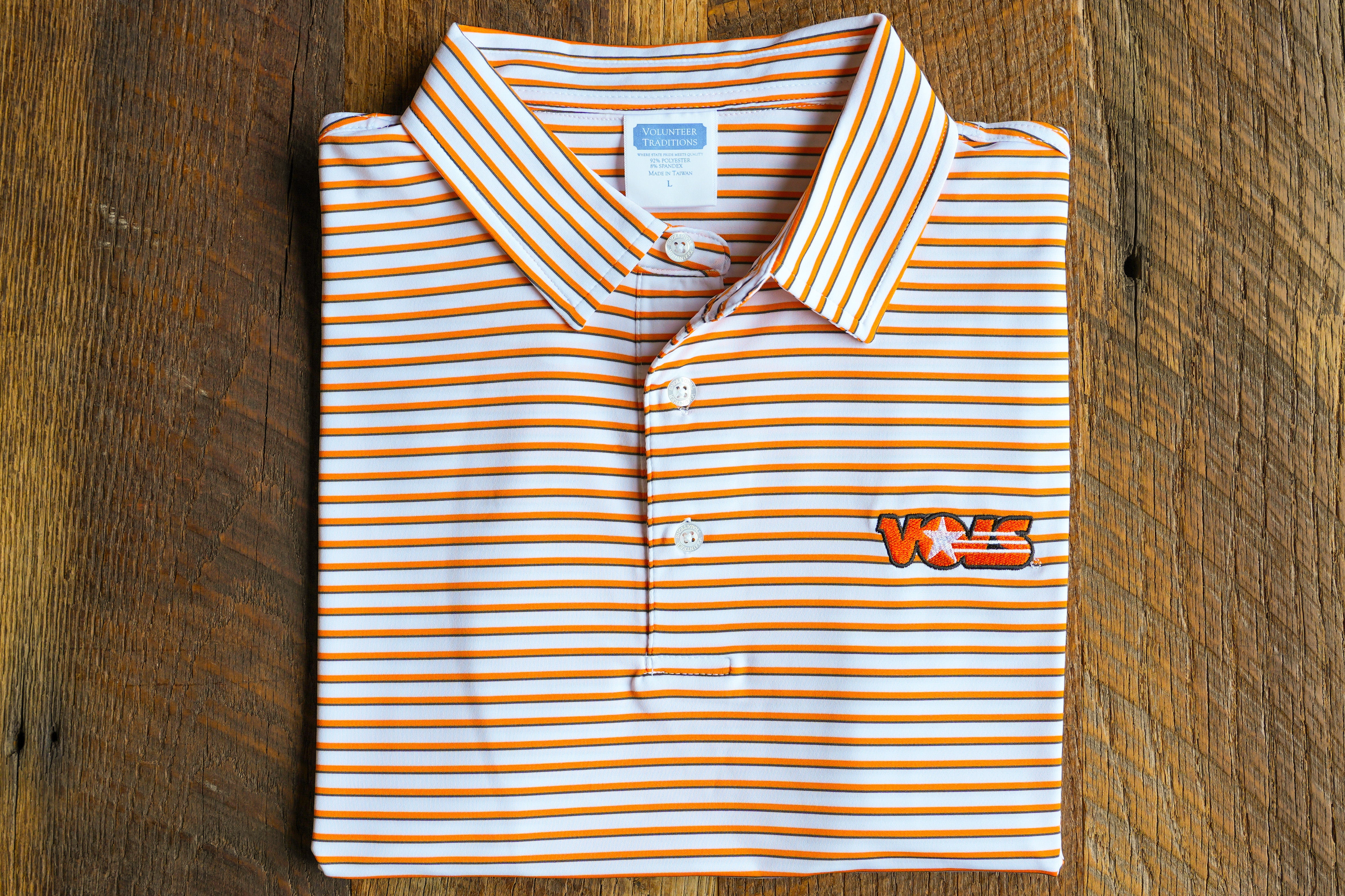 University of Tennessee Licensed Star Vols Premier Stripe Polo