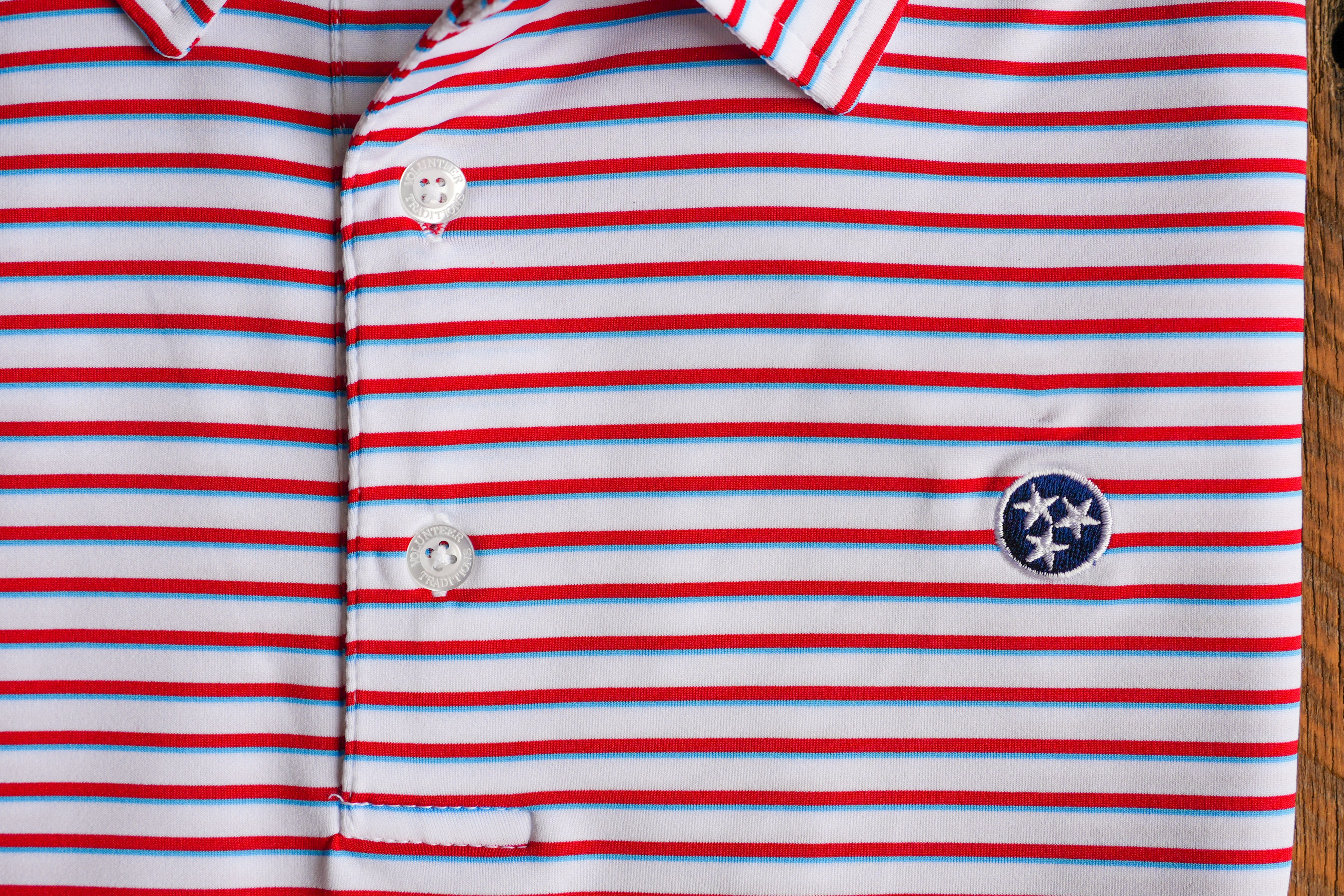 Tennessee State Tristar Premier Stripe Polo by Volunteer Traditions