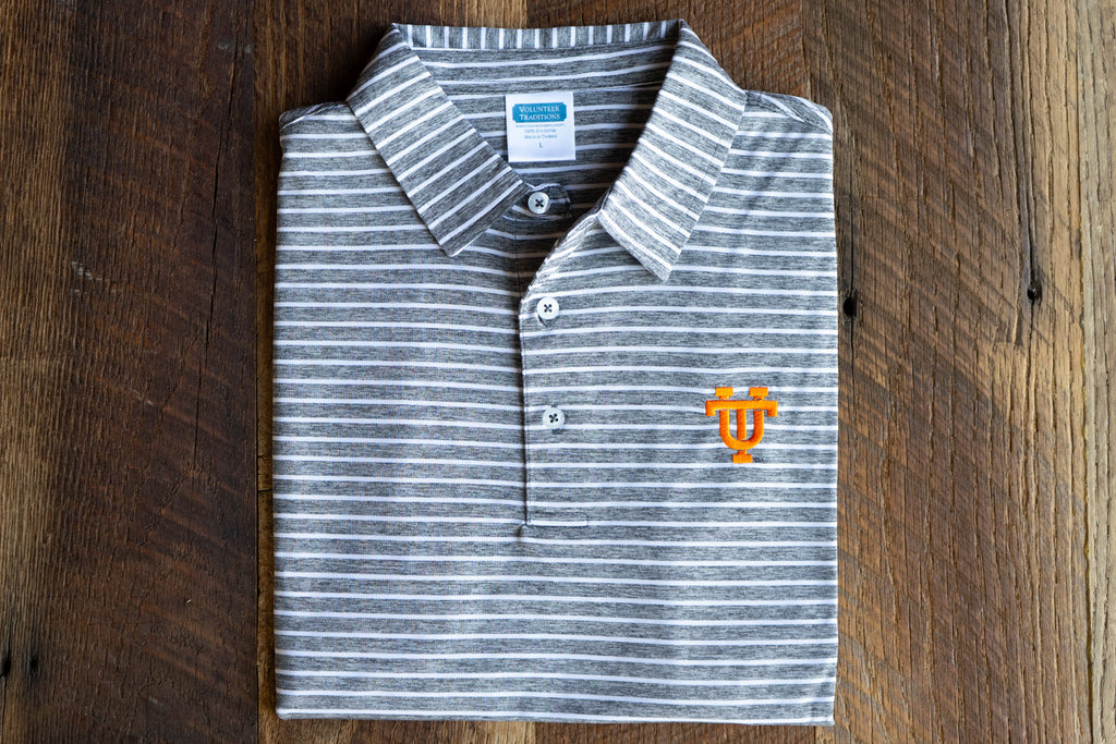 Charcoal UT Micro Heather Stripe Polo