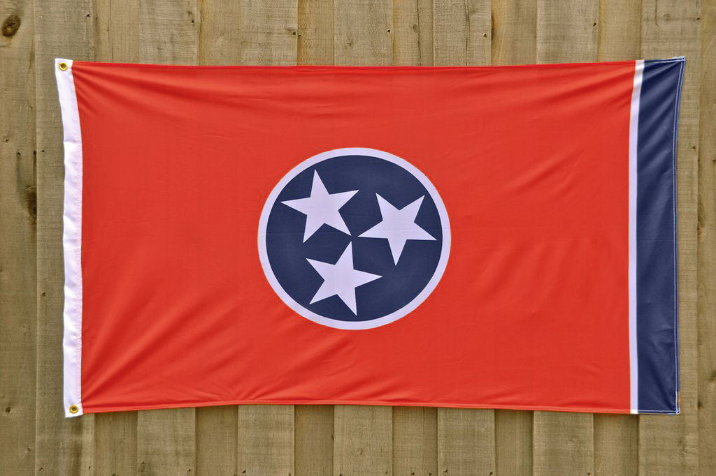 Red Tennessee Tristar State Flag, Volunteer Traditions TN