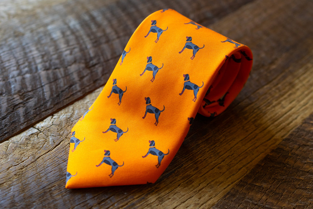 Bluetick Orange Tie