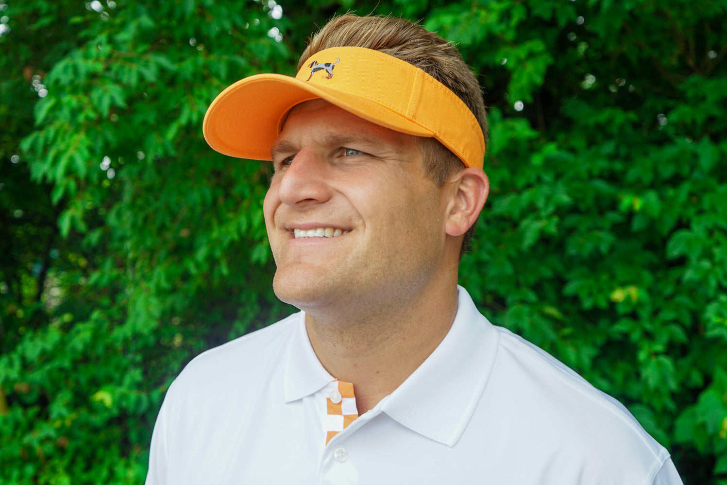 Orange Bluetick Visor