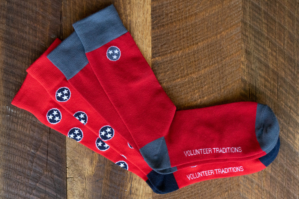 Red Tristar Socks
