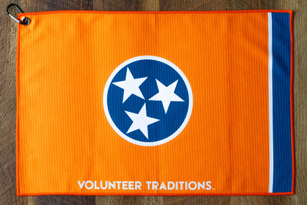 Orange Tennessee Flag Golf Towel