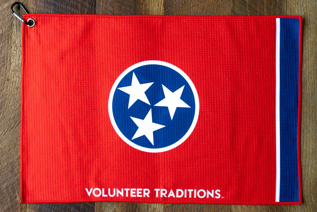 Red Tennessee Flag Golf Towel