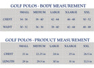 Polo Size Chart
