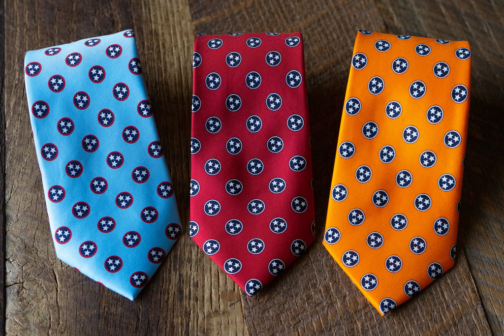 Tristar Ties - Blue, Red, and Orange