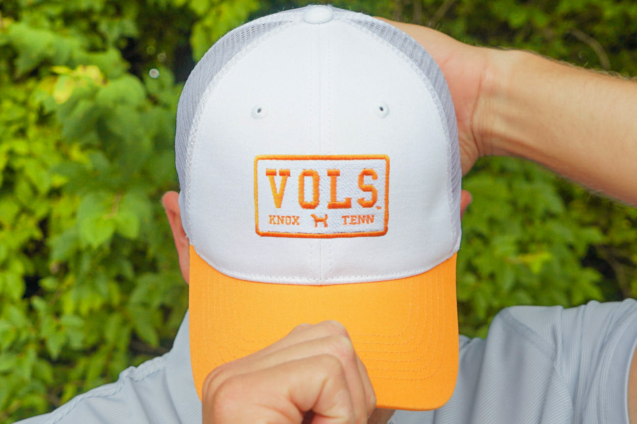 White/Orange Vols Retro Patch Promesh Hat